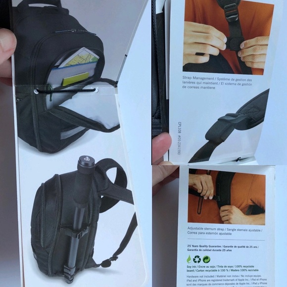 NEW CASE LOGIC Backpack Gray for DSLR Camera & iPad (CPL-108) - Picture 10 of 16